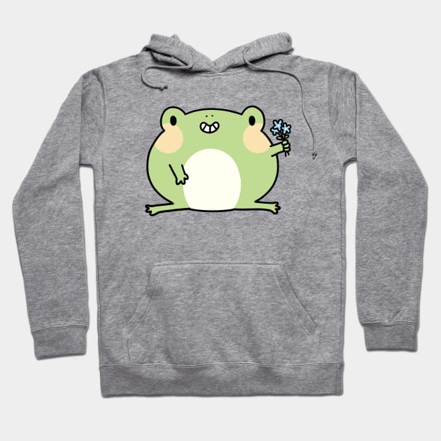 Frog with flowers Hoodie by Nikamii